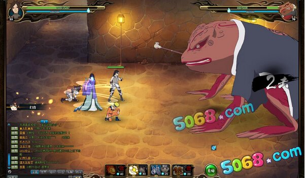 火影忍者OL火主全职业无伤过70层蛤蟆