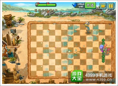 植物大战僵尸2巨浪沙滩第8关攻略 贪吃的鳄梨