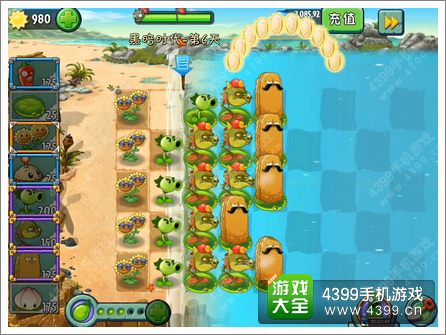植物大战僵尸2巨浪沙滩第6关攻略 诱导浮潜僵尸